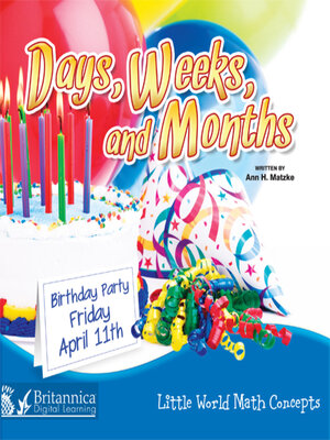 cover image of Days, Weeks, and Months